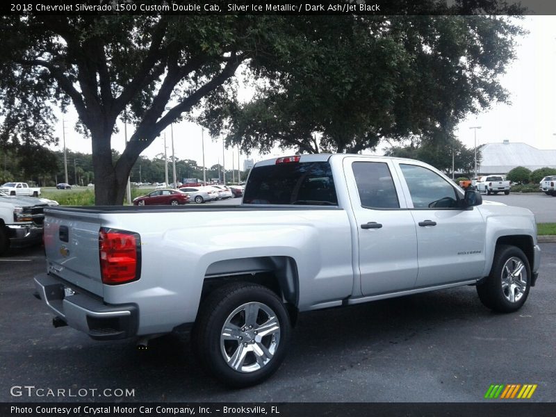 Silver Ice Metallic / Dark Ash/Jet Black 2018 Chevrolet Silverado 1500 Custom Double Cab