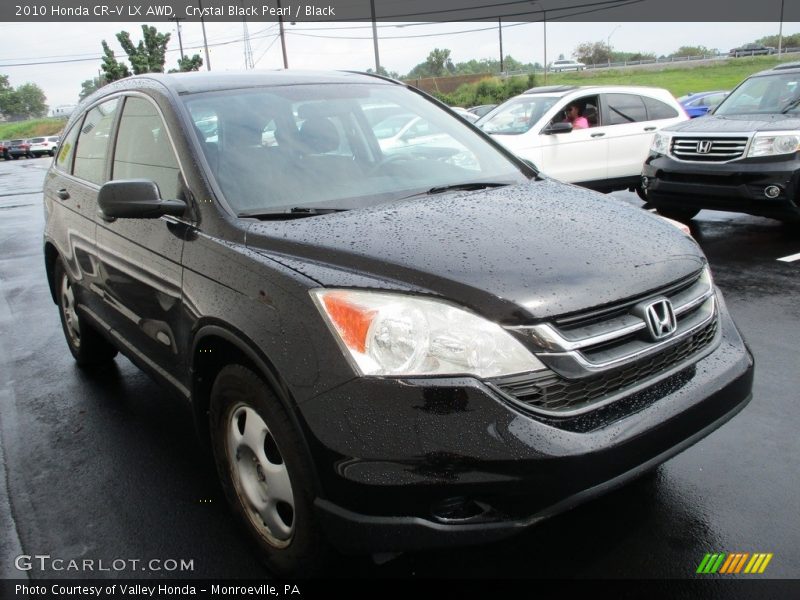Crystal Black Pearl / Black 2010 Honda CR-V LX AWD