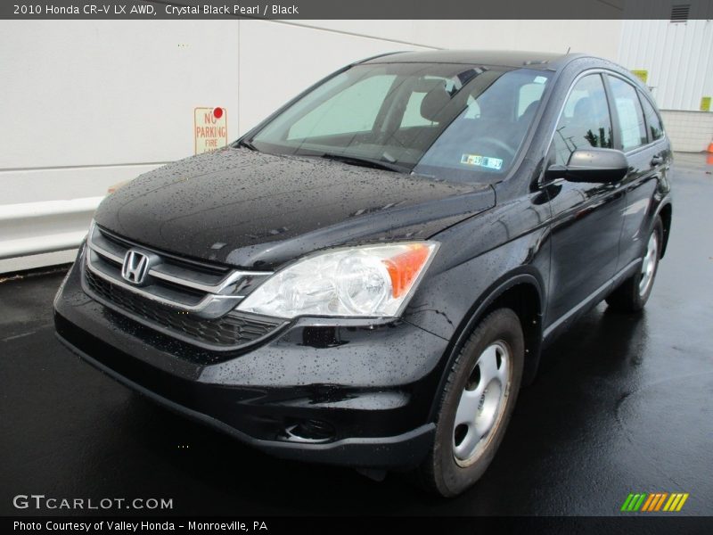 Crystal Black Pearl / Black 2010 Honda CR-V LX AWD