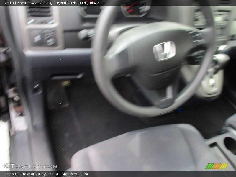 Crystal Black Pearl / Black 2010 Honda CR-V LX AWD