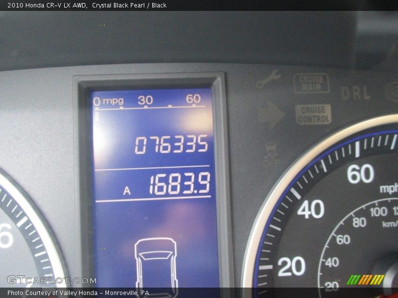 Crystal Black Pearl / Black 2010 Honda CR-V LX AWD