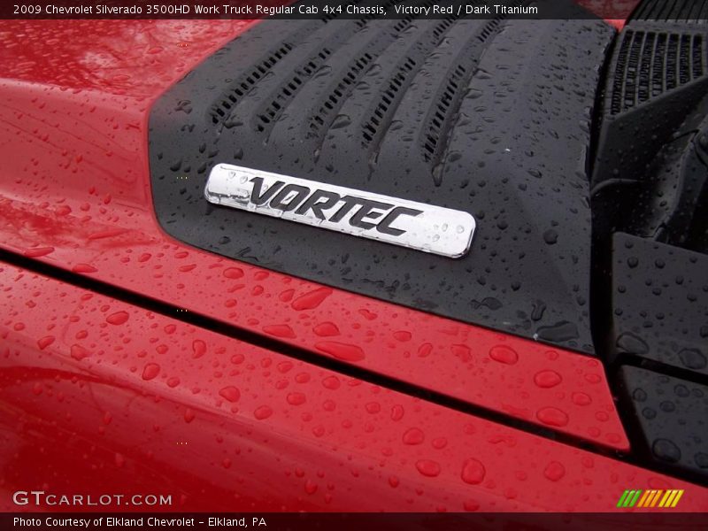 Victory Red / Dark Titanium 2009 Chevrolet Silverado 3500HD Work Truck Regular Cab 4x4 Chassis