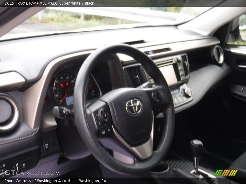 Super White / Black 2015 Toyota RAV4 XLE AWD