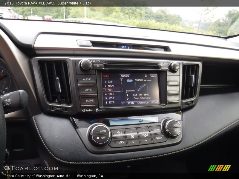 Super White / Black 2015 Toyota RAV4 XLE AWD