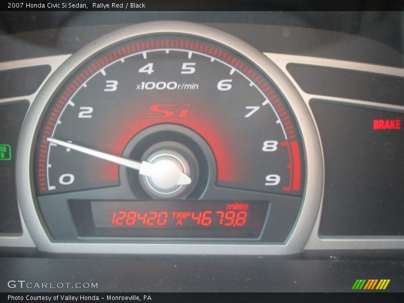 Rallye Red / Black 2007 Honda Civic Si Sedan