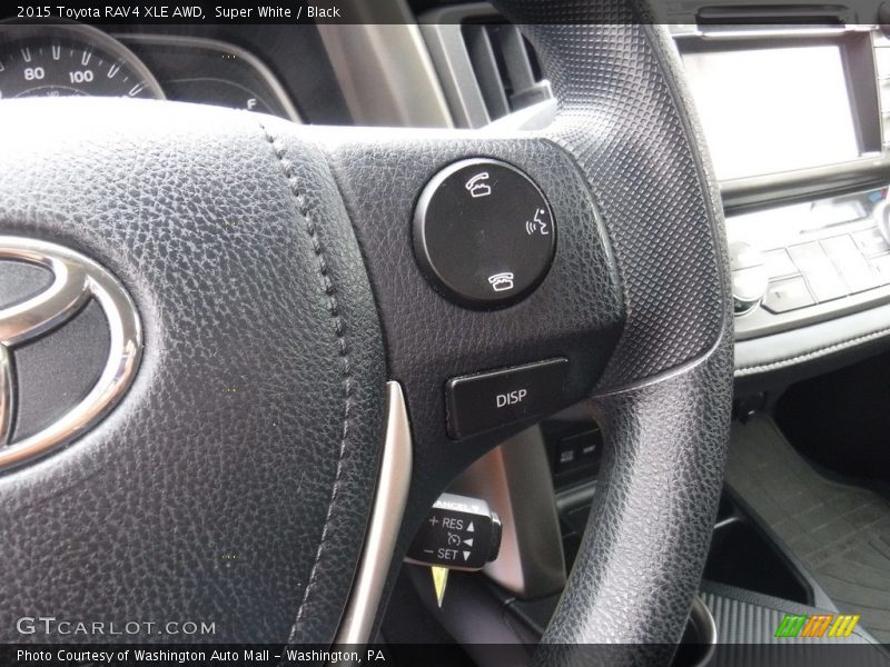 Super White / Black 2015 Toyota RAV4 XLE AWD