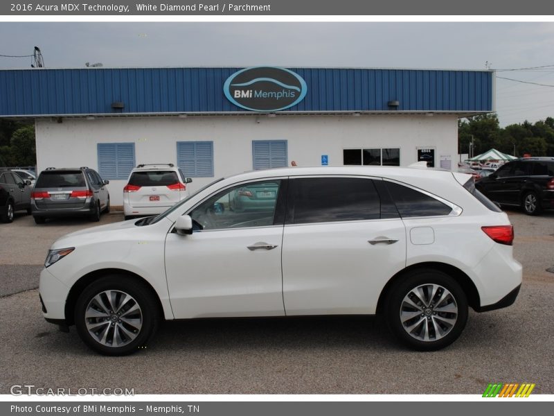 White Diamond Pearl / Parchment 2016 Acura MDX Technology
