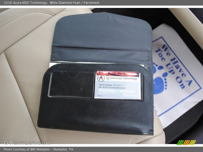 White Diamond Pearl / Parchment 2016 Acura MDX Technology