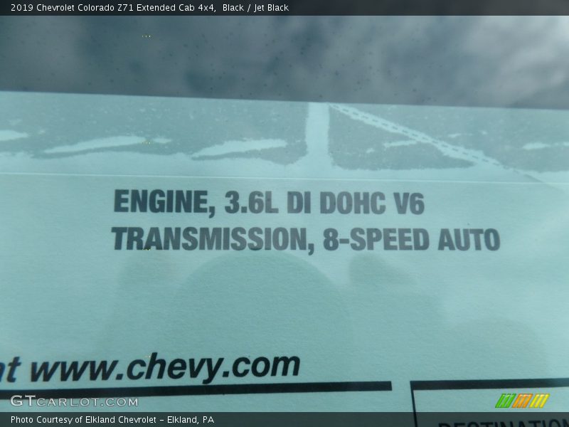 Black / Jet Black 2019 Chevrolet Colorado Z71 Extended Cab 4x4