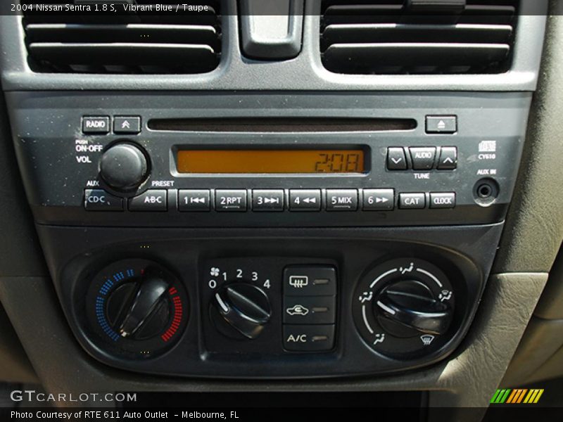 Vibrant Blue / Taupe 2004 Nissan Sentra 1.8 S