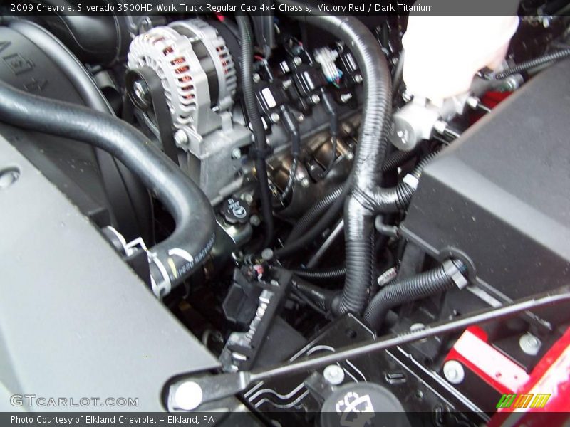 Victory Red / Dark Titanium 2009 Chevrolet Silverado 3500HD Work Truck Regular Cab 4x4 Chassis