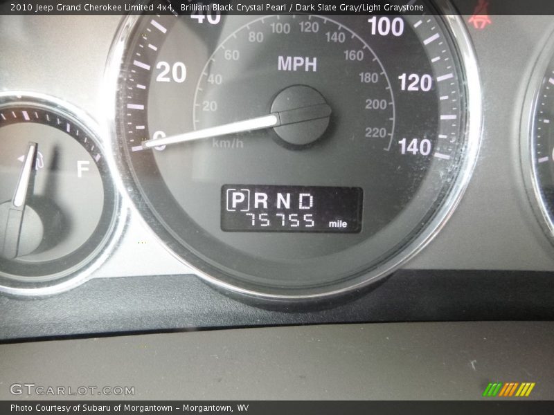 Brilliant Black Crystal Pearl / Dark Slate Gray/Light Graystone 2010 Jeep Grand Cherokee Limited 4x4