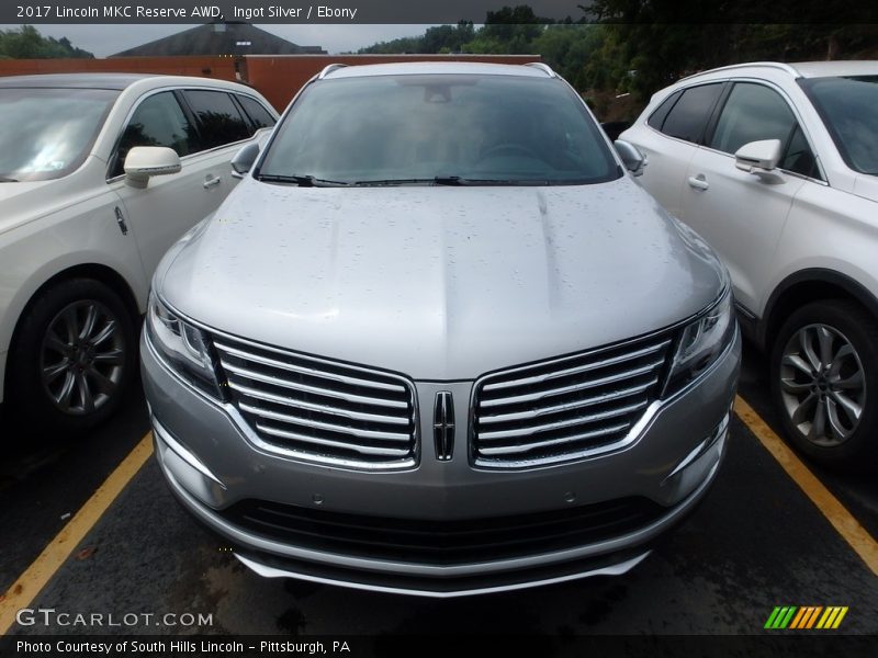 Ingot Silver / Ebony 2017 Lincoln MKC Reserve AWD