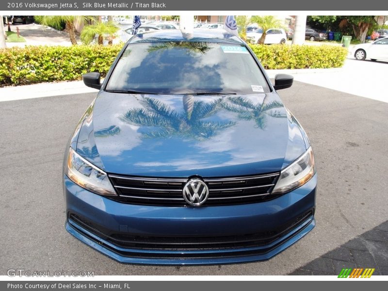 Silk Blue Metallic / Titan Black 2016 Volkswagen Jetta S