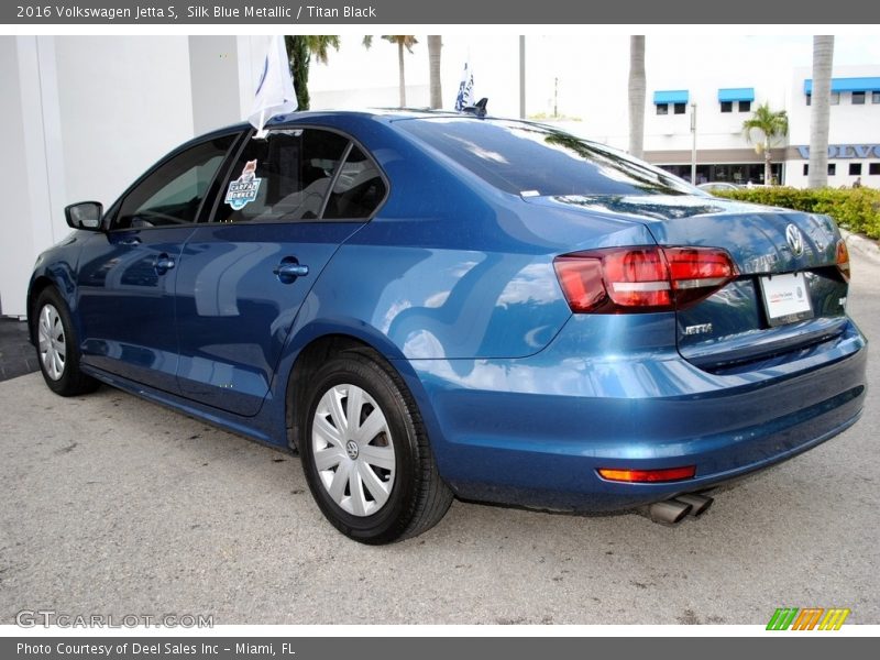 Silk Blue Metallic / Titan Black 2016 Volkswagen Jetta S