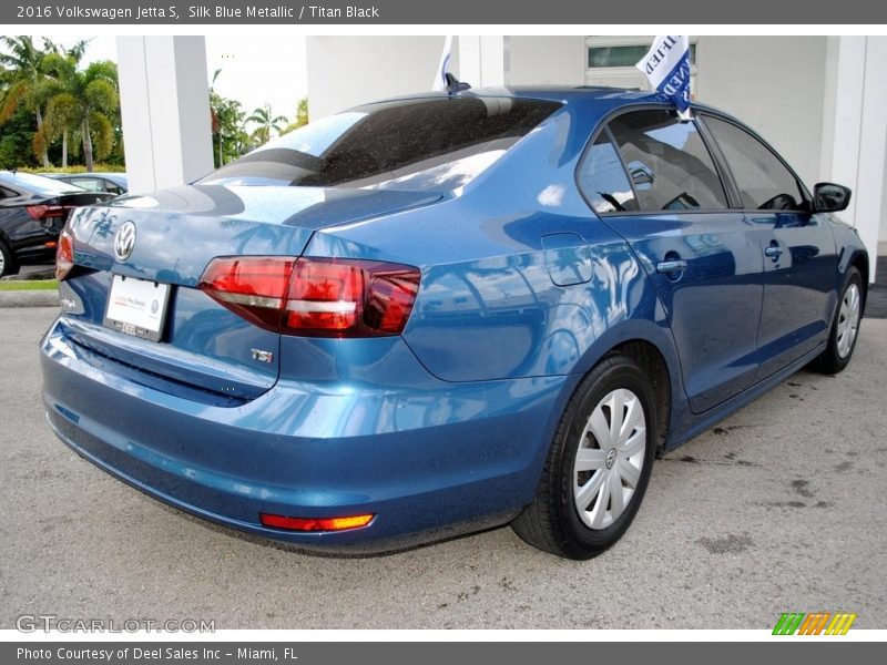 Silk Blue Metallic / Titan Black 2016 Volkswagen Jetta S
