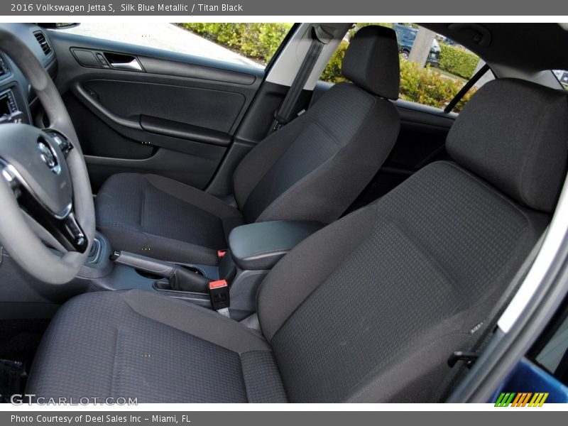 Silk Blue Metallic / Titan Black 2016 Volkswagen Jetta S