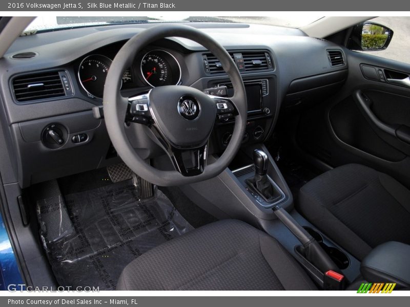 Silk Blue Metallic / Titan Black 2016 Volkswagen Jetta S