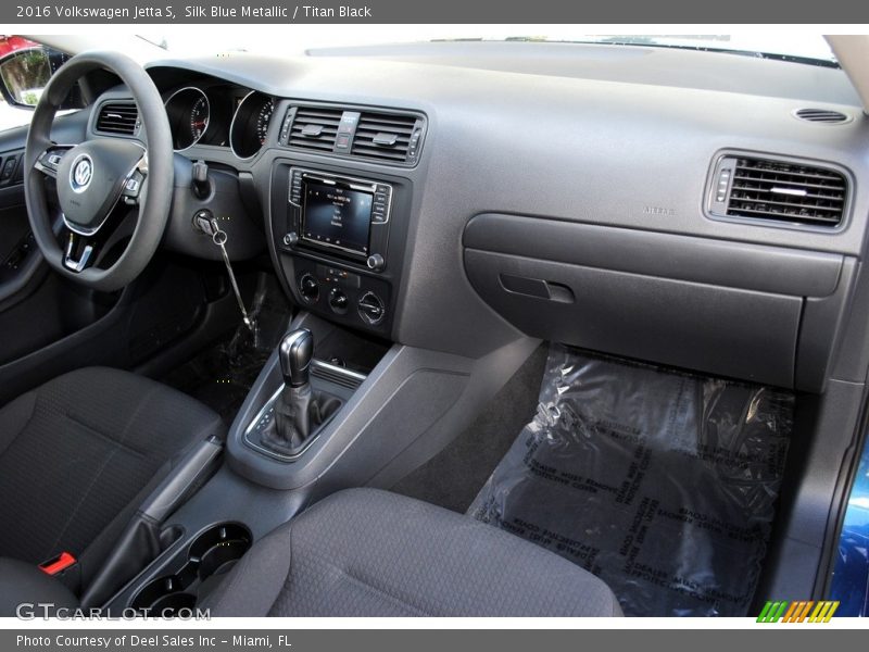 Silk Blue Metallic / Titan Black 2016 Volkswagen Jetta S