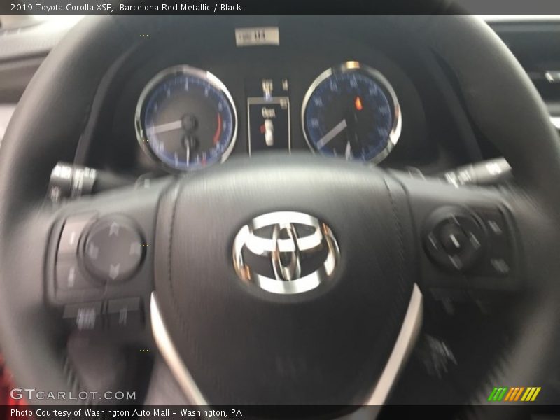 Barcelona Red Metallic / Black 2019 Toyota Corolla XSE