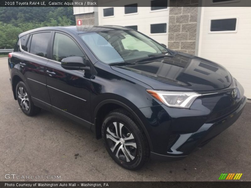 Galactic Aqua Mica / Black 2018 Toyota RAV4 LE
