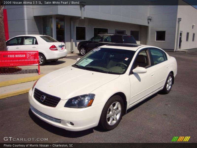 Satin White Pearl / Blond 2006 Nissan Altima 3.5 SL