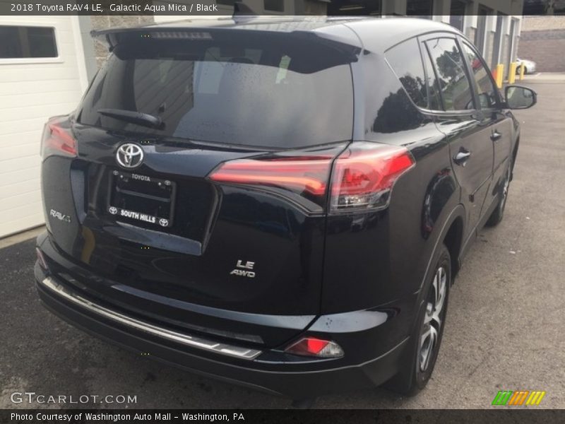 Galactic Aqua Mica / Black 2018 Toyota RAV4 LE
