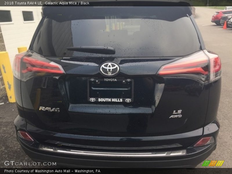 Galactic Aqua Mica / Black 2018 Toyota RAV4 LE