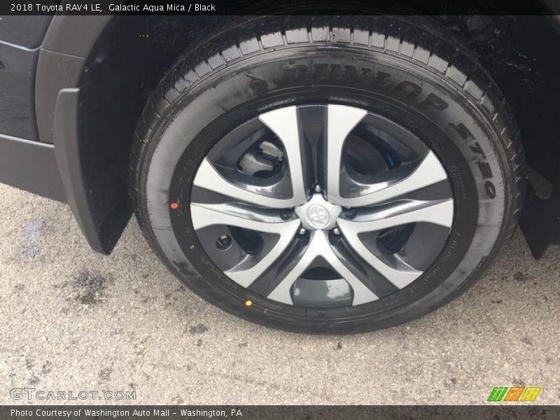 Galactic Aqua Mica / Black 2018 Toyota RAV4 LE