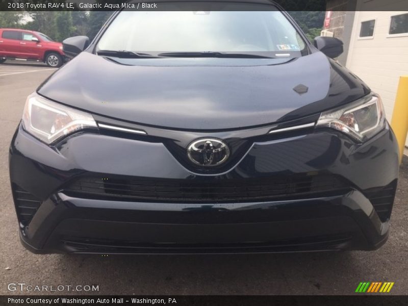 Galactic Aqua Mica / Black 2018 Toyota RAV4 LE