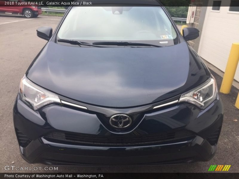 Galactic Aqua Mica / Black 2018 Toyota RAV4 LE