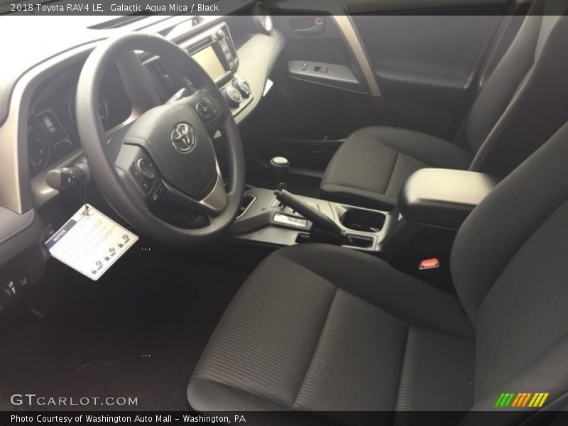 Galactic Aqua Mica / Black 2018 Toyota RAV4 LE