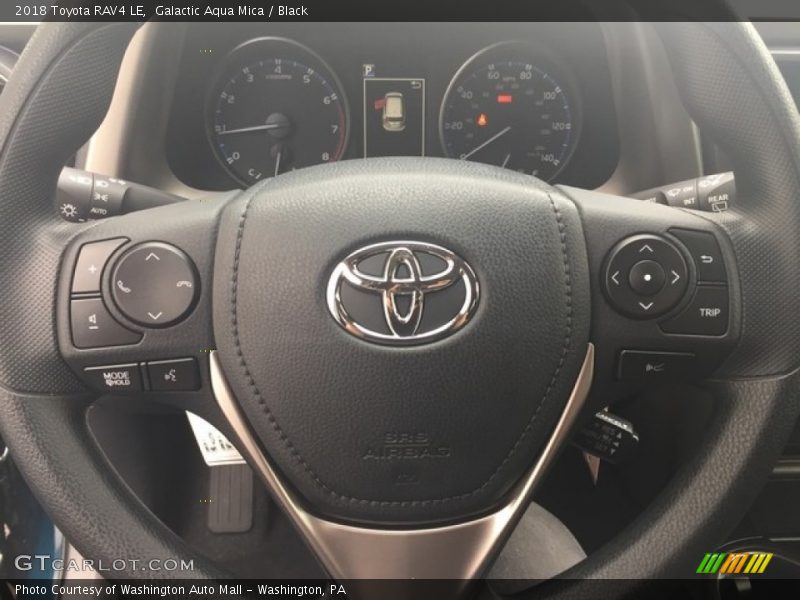 Galactic Aqua Mica / Black 2018 Toyota RAV4 LE
