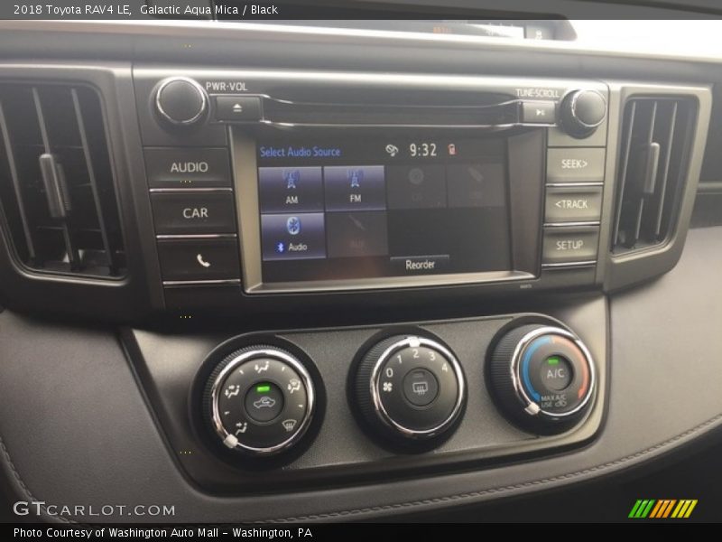 Galactic Aqua Mica / Black 2018 Toyota RAV4 LE