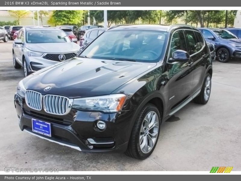 Sparkling Brown Metallic / Saddle Brown 2016 BMW X3 xDrive28i