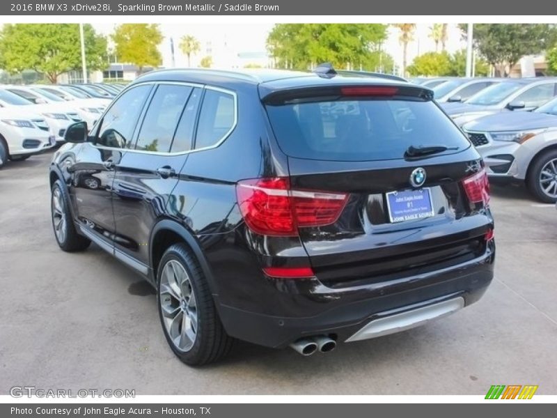 Sparkling Brown Metallic / Saddle Brown 2016 BMW X3 xDrive28i