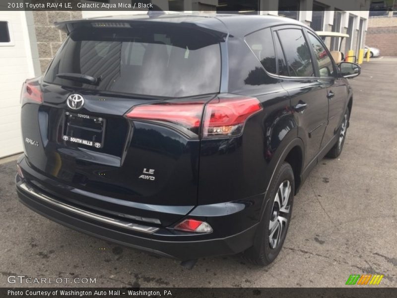 Galactic Aqua Mica / Black 2018 Toyota RAV4 LE