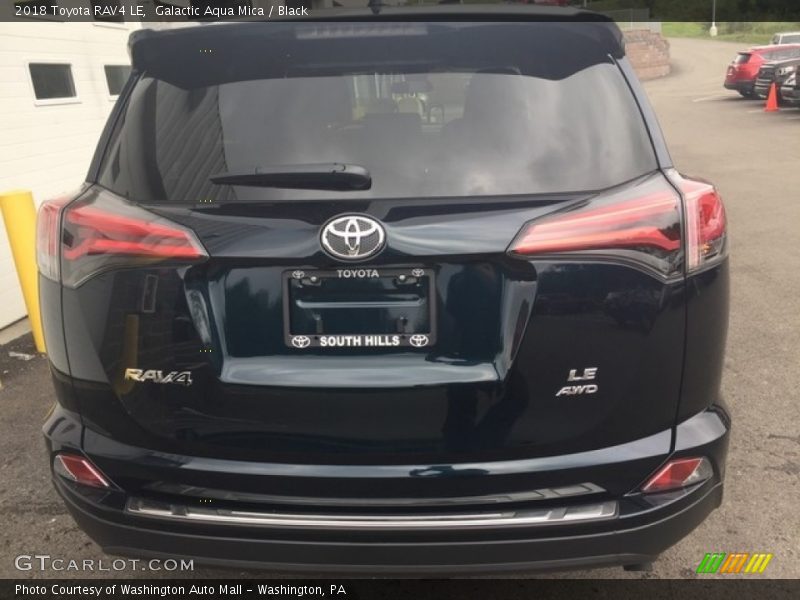 Galactic Aqua Mica / Black 2018 Toyota RAV4 LE