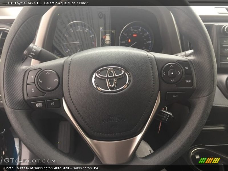Galactic Aqua Mica / Black 2018 Toyota RAV4 LE