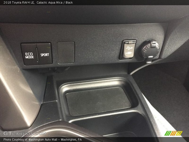Galactic Aqua Mica / Black 2018 Toyota RAV4 LE