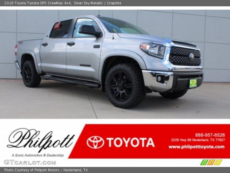 Silver Sky Metallic / Graphite 2018 Toyota Tundra SR5 CrewMax 4x4