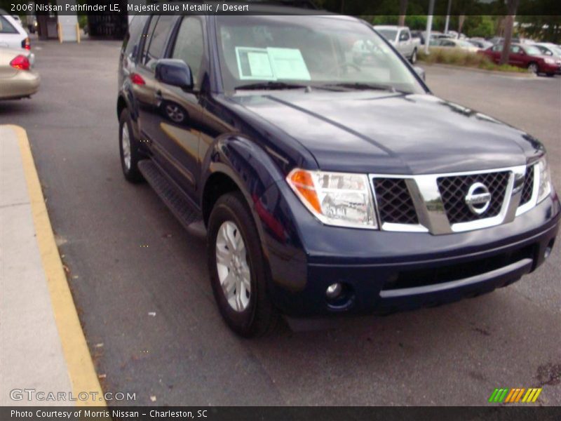 Majestic Blue Metallic / Desert 2006 Nissan Pathfinder LE
