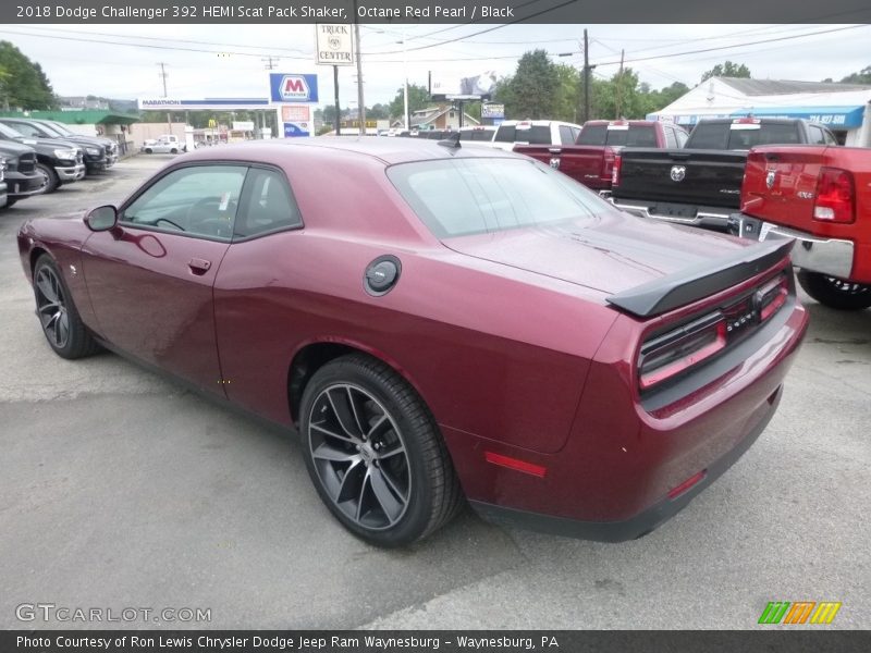 Octane Red Pearl / Black 2018 Dodge Challenger 392 HEMI Scat Pack Shaker