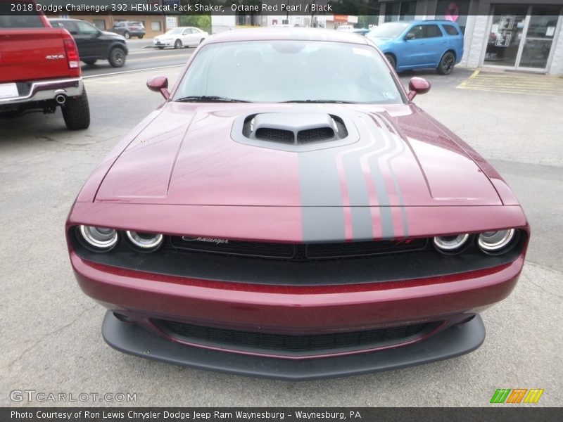 Octane Red Pearl / Black 2018 Dodge Challenger 392 HEMI Scat Pack Shaker