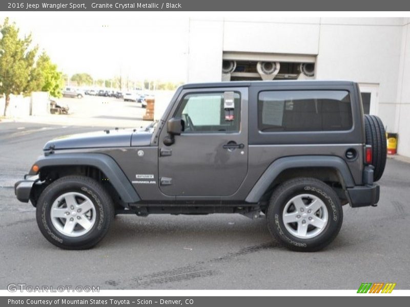 Granite Crystal Metallic / Black 2016 Jeep Wrangler Sport
