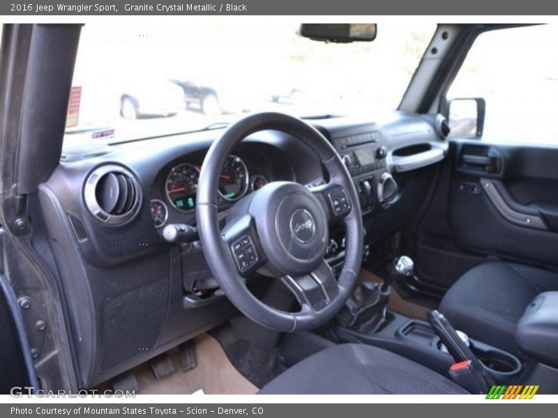 Granite Crystal Metallic / Black 2016 Jeep Wrangler Sport