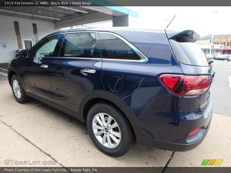 Blaze Blue / Stone Beige 2019 Kia Sorento LX AWD