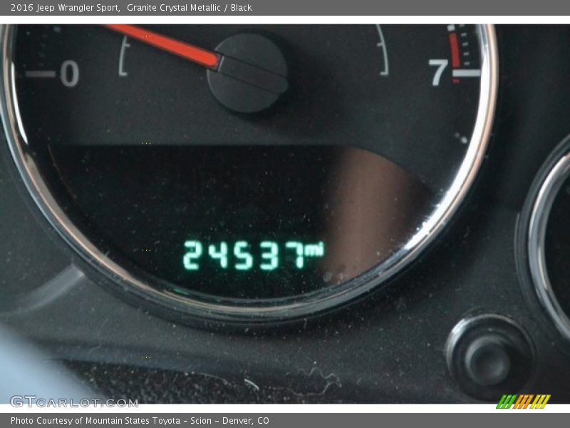 Granite Crystal Metallic / Black 2016 Jeep Wrangler Sport