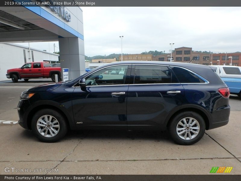 Blaze Blue / Stone Beige 2019 Kia Sorento LX AWD