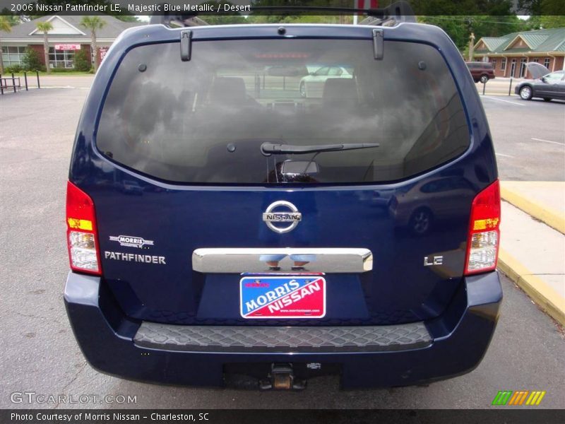 Majestic Blue Metallic / Desert 2006 Nissan Pathfinder LE